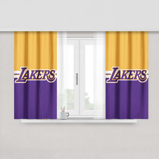 Lakers Fans Club Peach Skin Window Curtains
