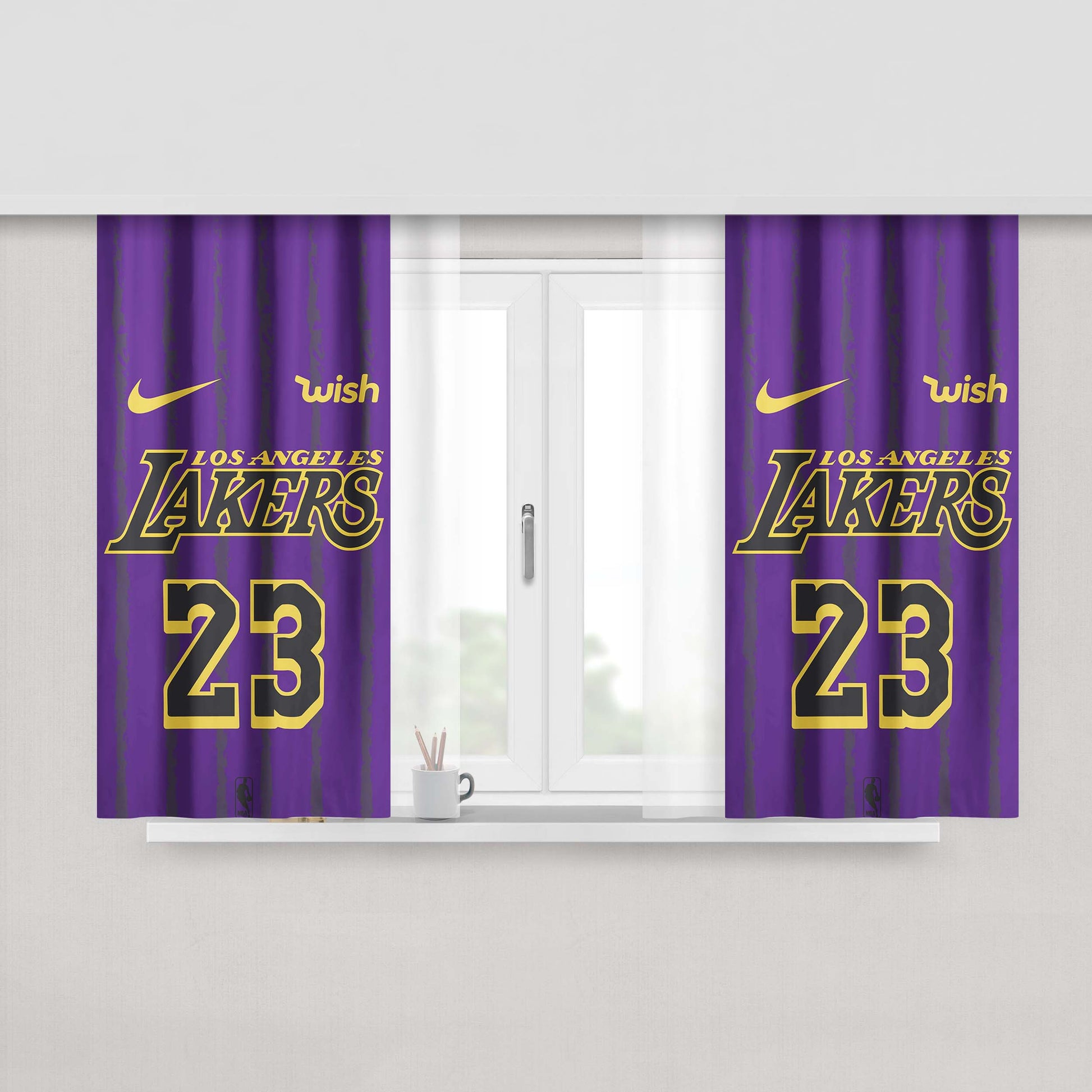 Lakers La 23 Legend Peach Skin Window Curtains