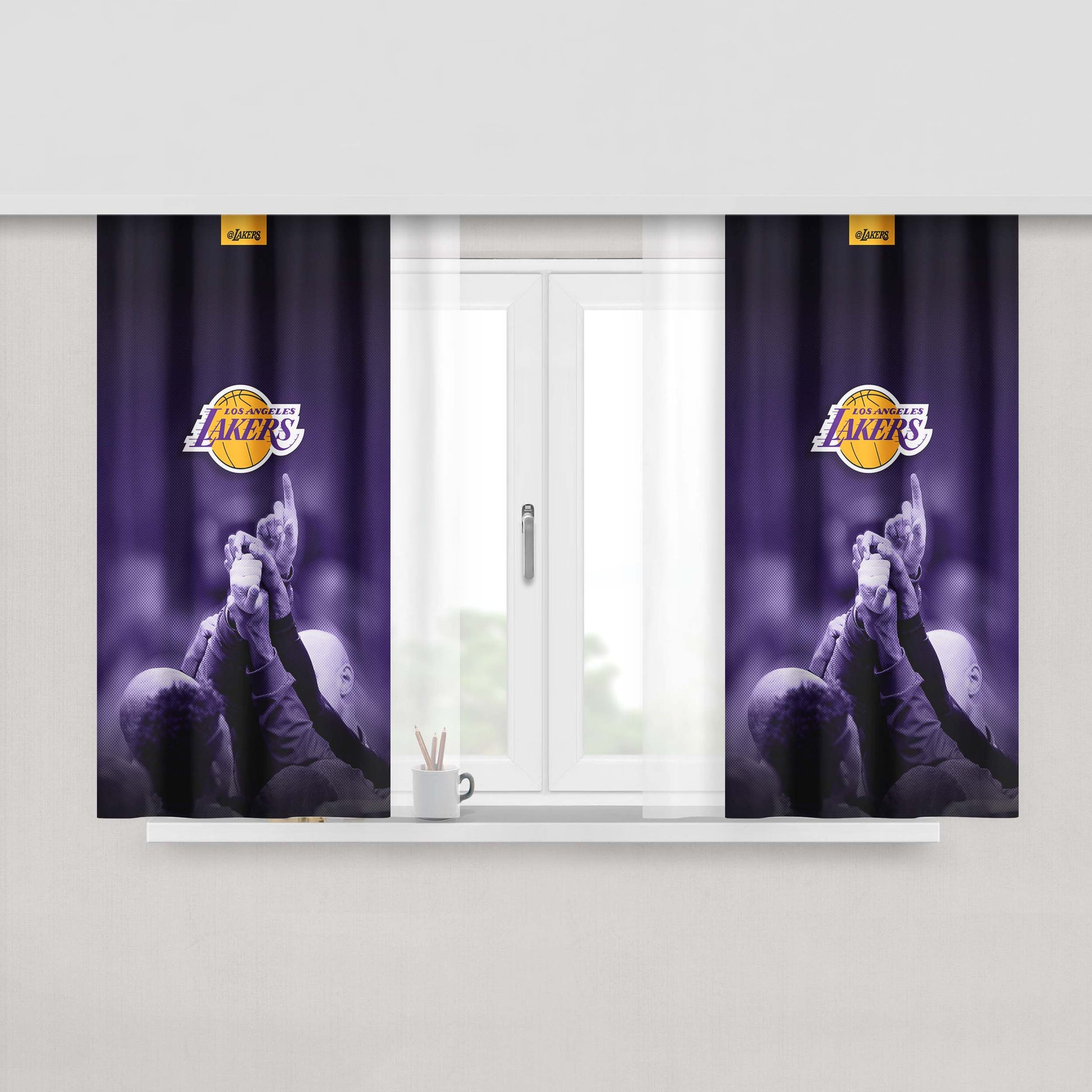 Lakers Wallpapers And Infographics Peach Skin Window Curtains