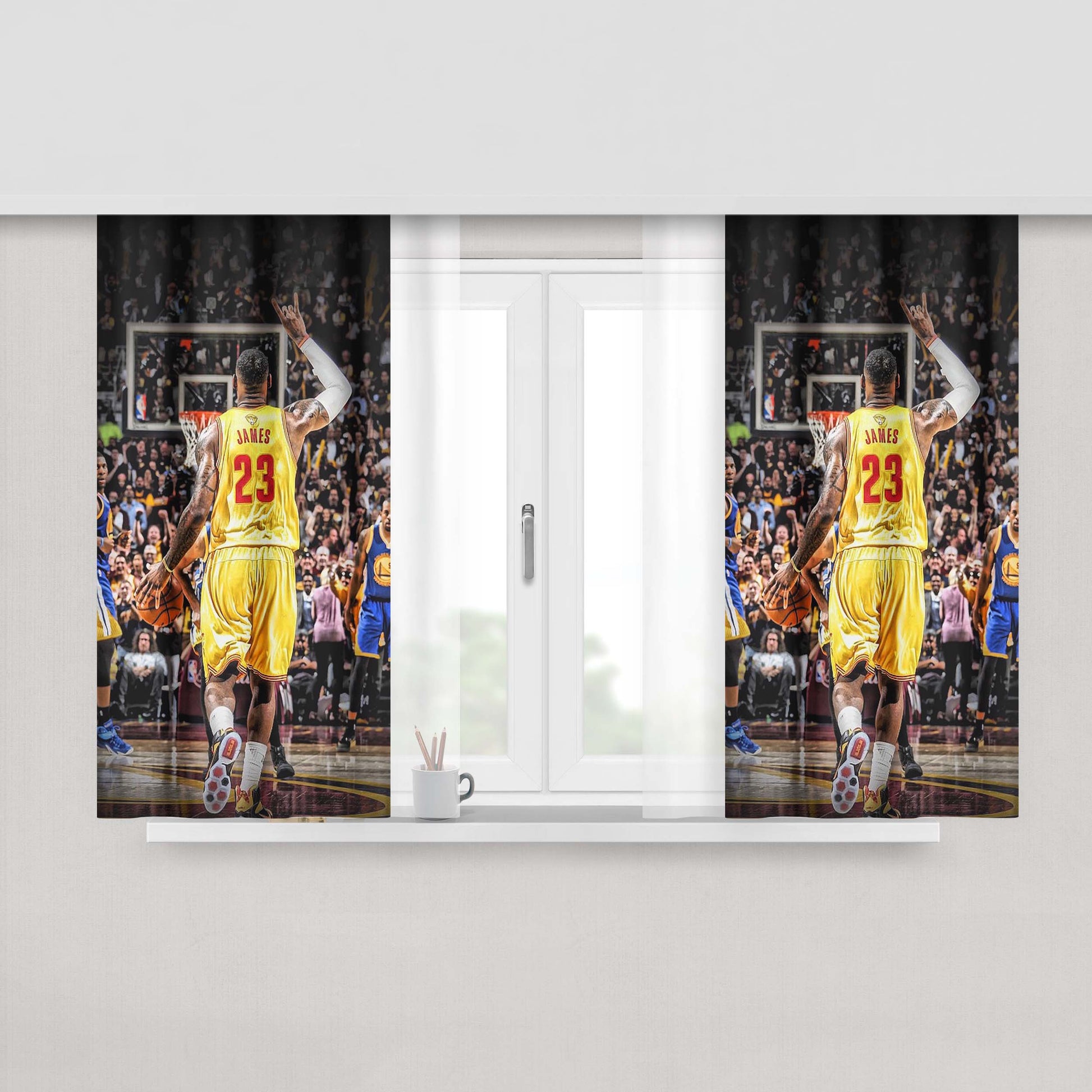 Lebron James 6 Shirt 2 Peach Skin Window Curtains