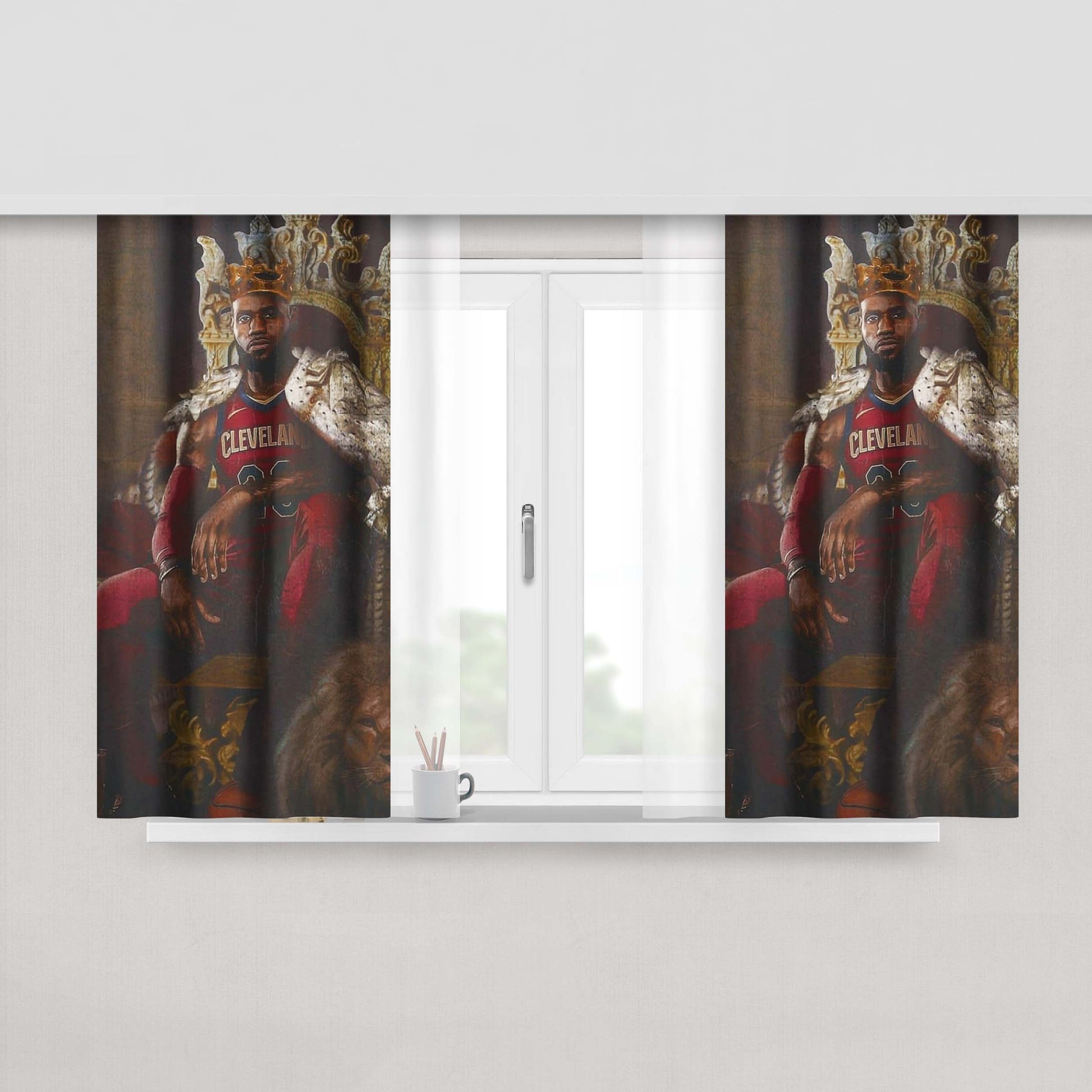 Lebron James Wallpaper Peach Skin Window Curtains
