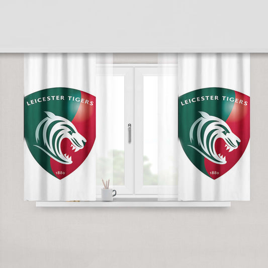 Leicester Tigers Logo Peach Skin Window Curtains