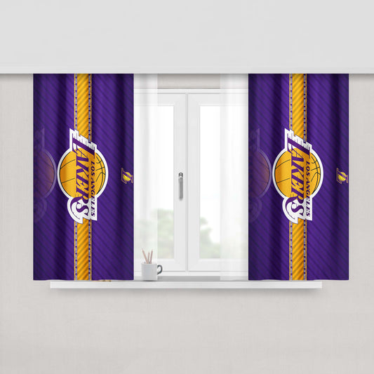 Los Ageles Lakers Peach Skin Window Curtains