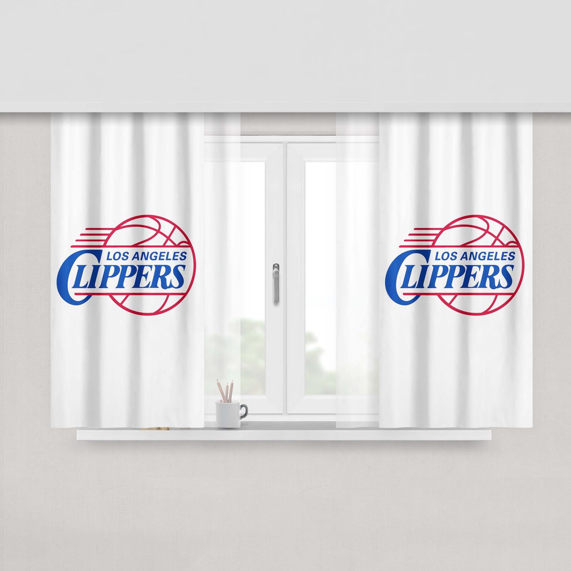 Los Angeles Clippers Peach Skin Window Curtains