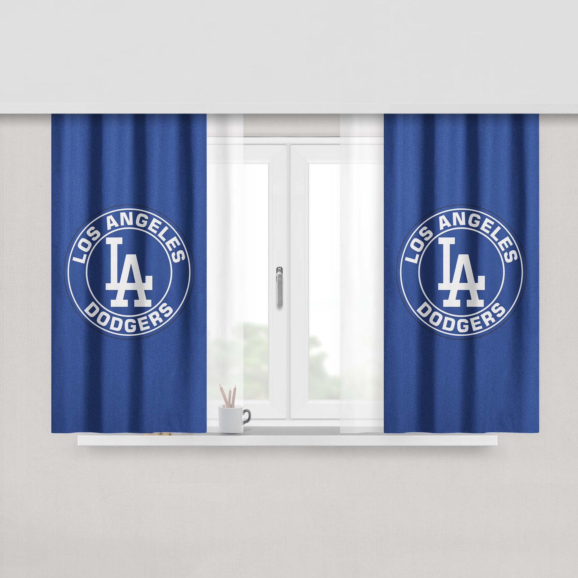 Los Angeles Dodgers Peach Skin Window Curtains