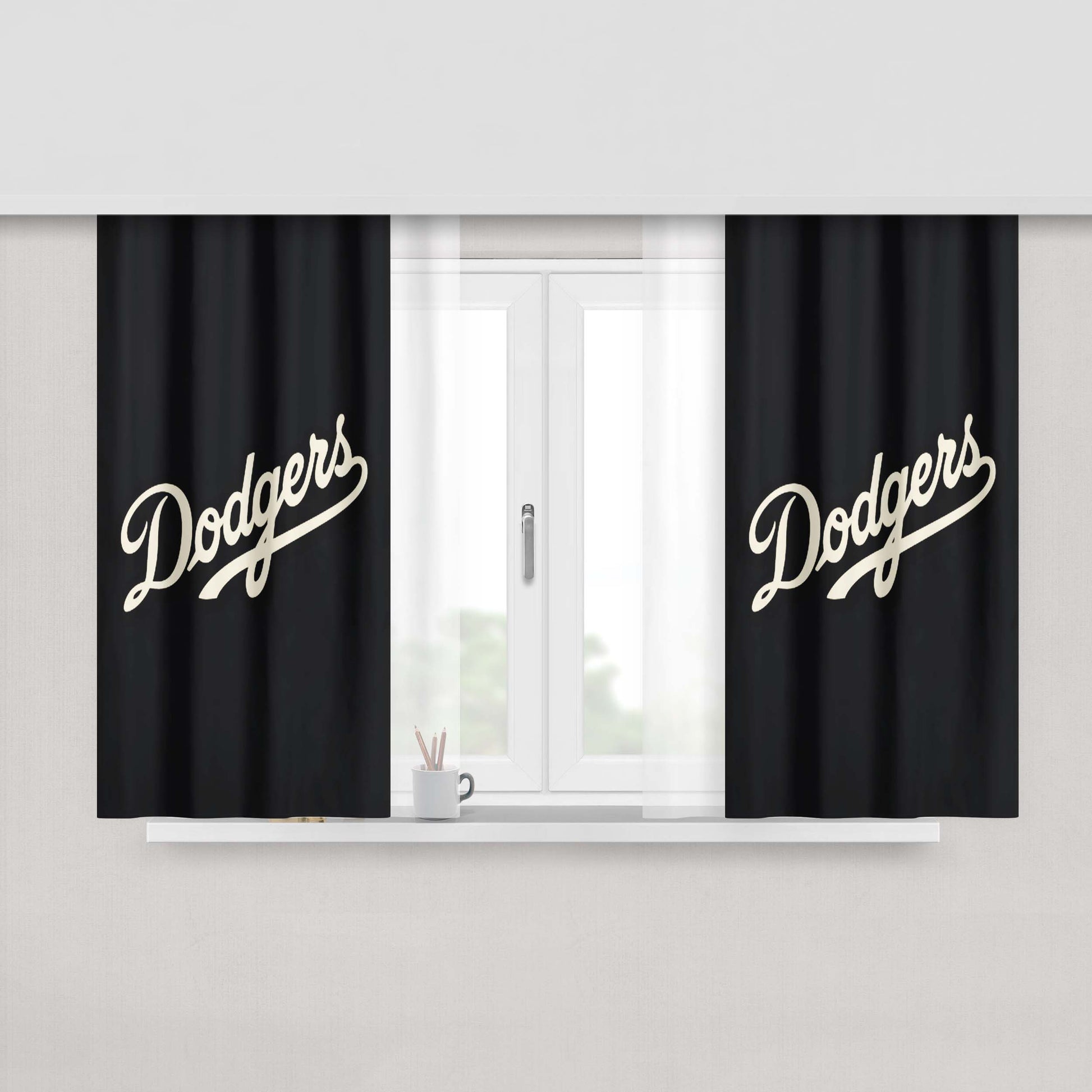 Los Angeles La Dodgers Mlb Peach Skin Window Curtains
