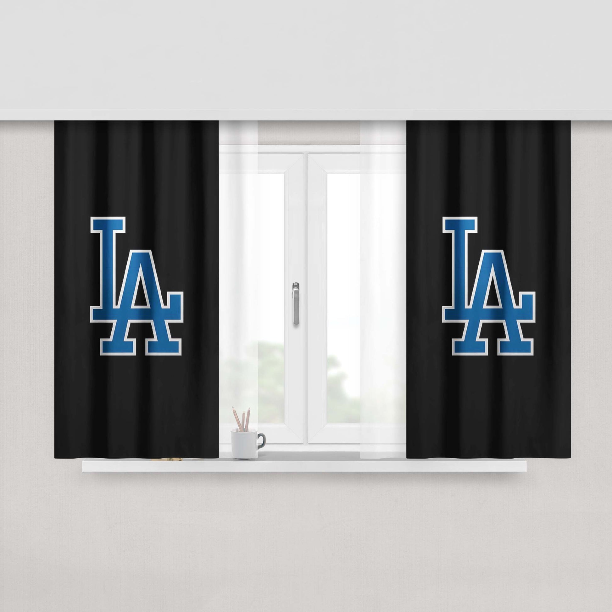 Los Angeles La On Peach Skin Window Curtains