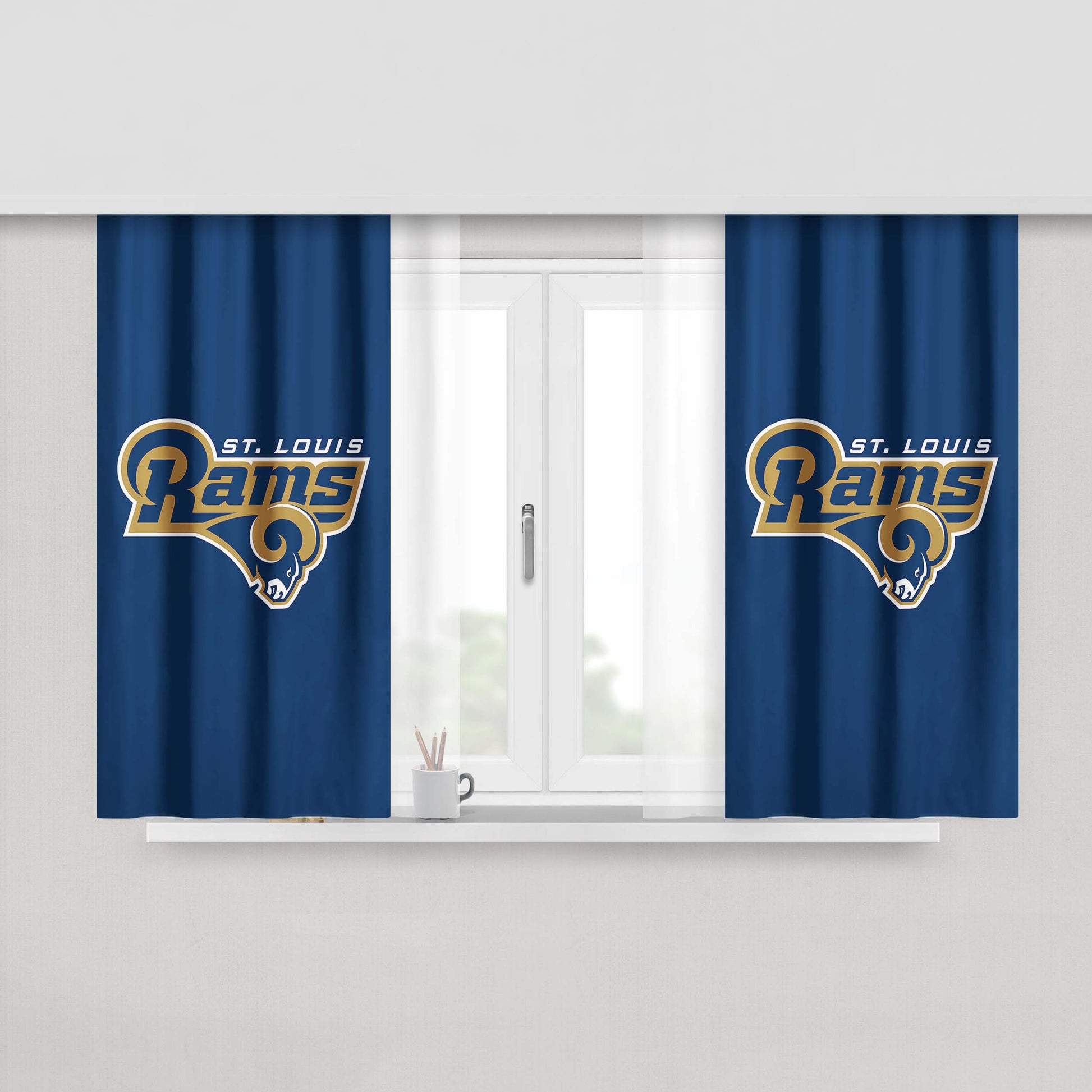 Los Angeles Rams Peach Skin Window Curtains