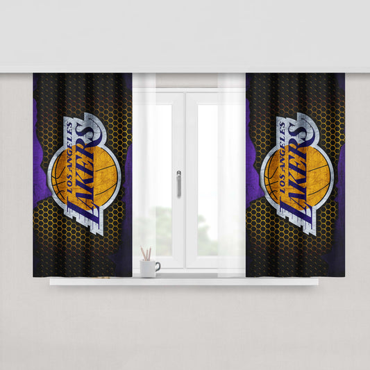 Lost Angles Lakers Peach Skin Window Curtains
