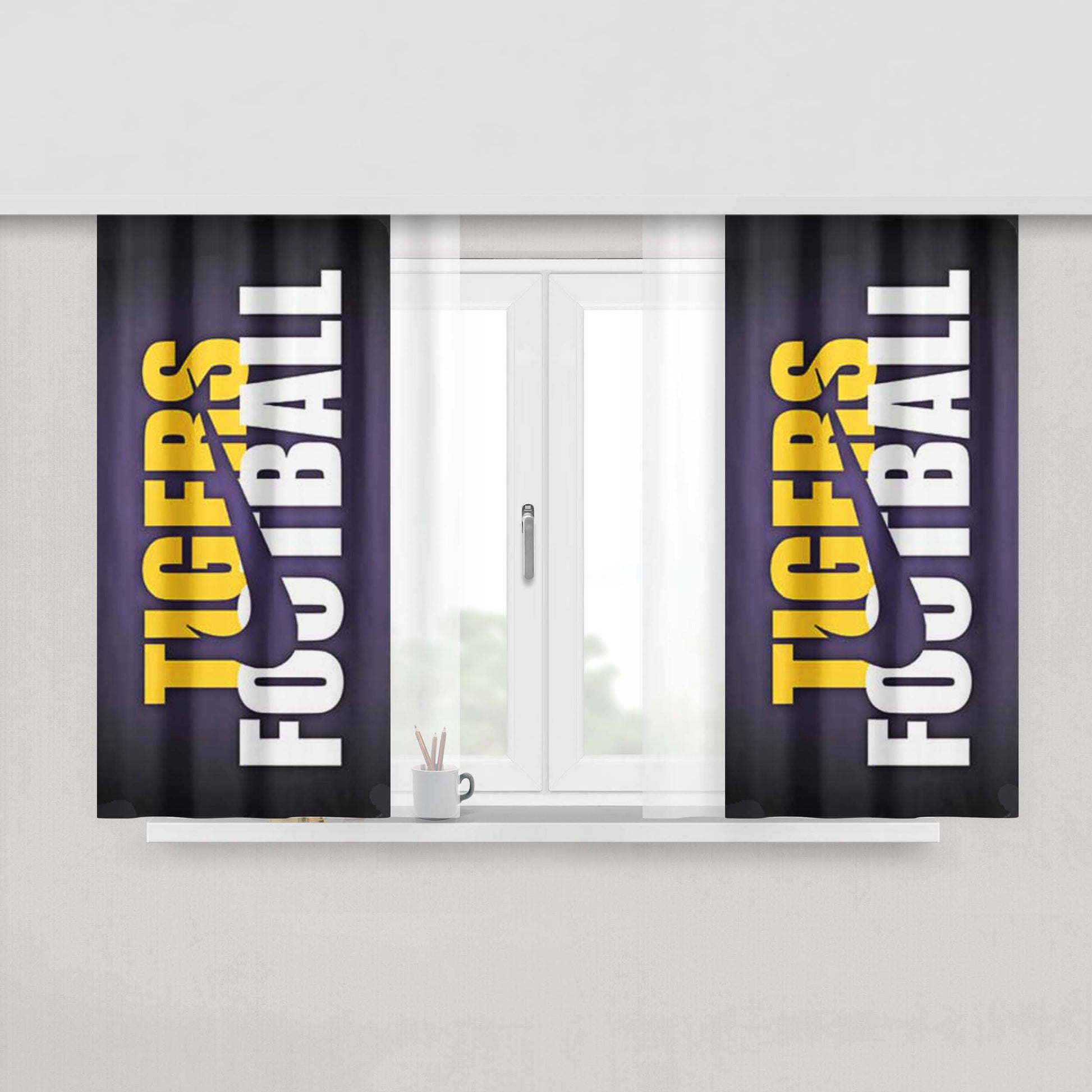 Lsu Tigers Tigers Football Peach Skin Window Curtains