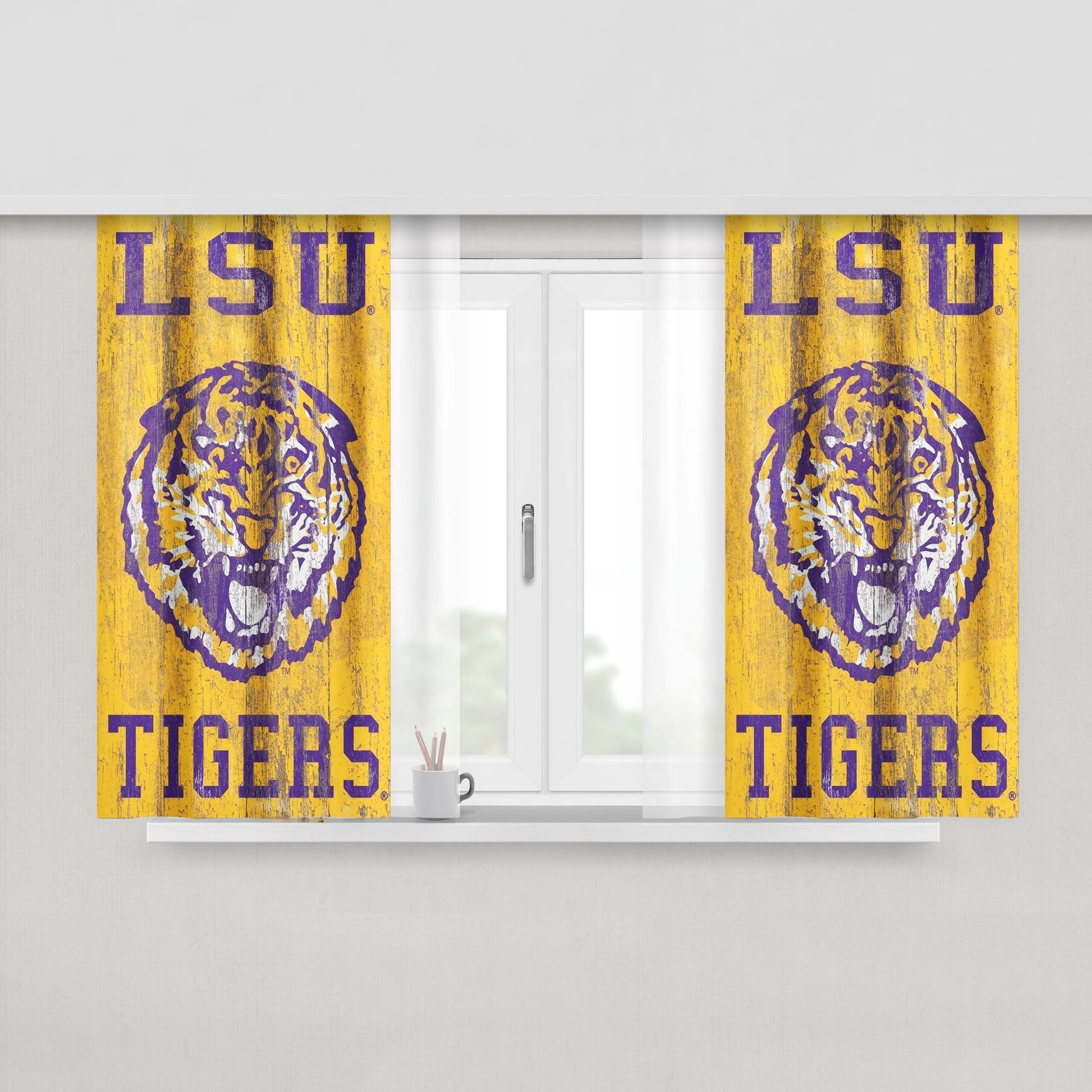 Lsu Tigers Wall Art Peach Skin Window Curtains
