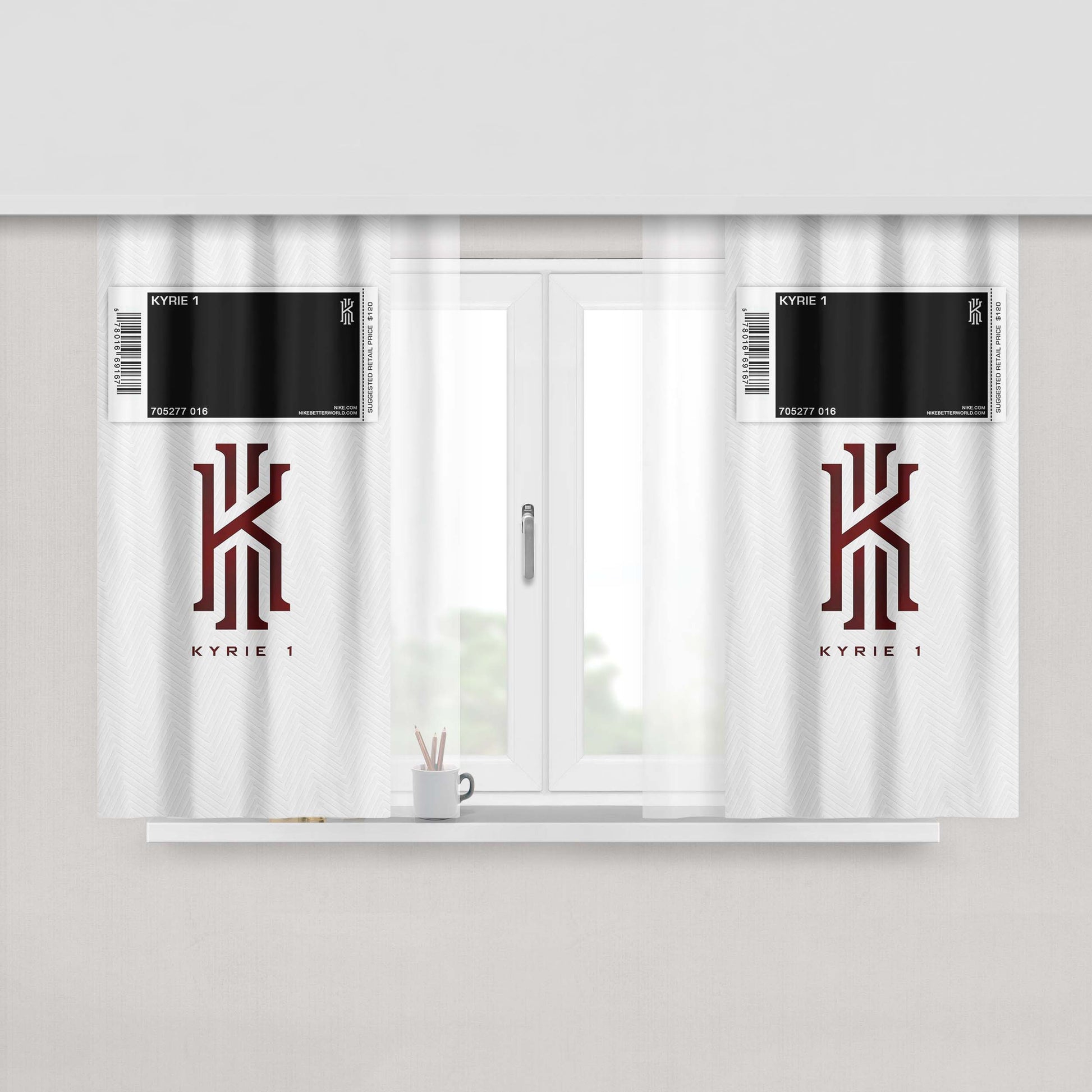 Marca De Kyrie Irving Peach Skin Window Curtains