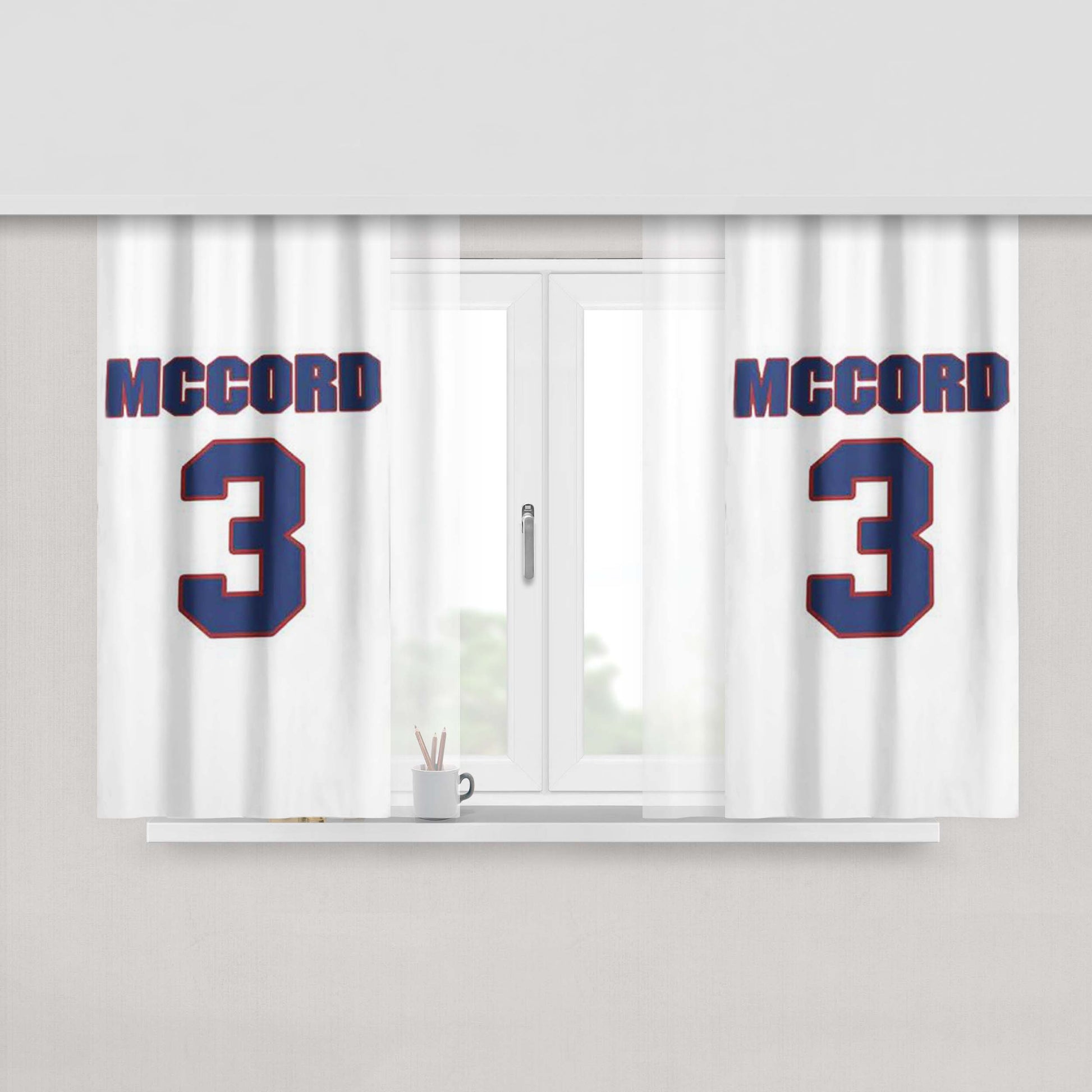 Mccord National Hockey Peach Skin Window Curtains