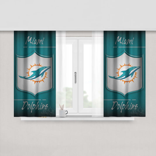 Miami Dolphins, Afc, Charles Harris Peach Skin Window Curtains