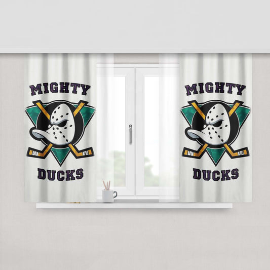 Mighty Ducks Peach Skin Window Curtains