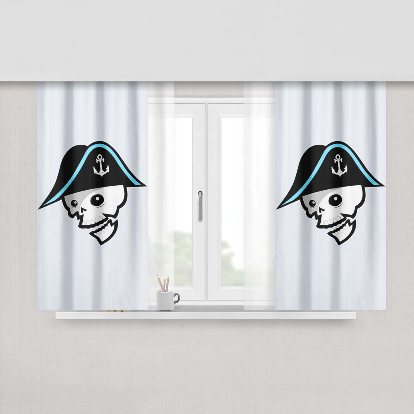 Milwaukee Admirals Hook Face Peach Skin Window Curtains