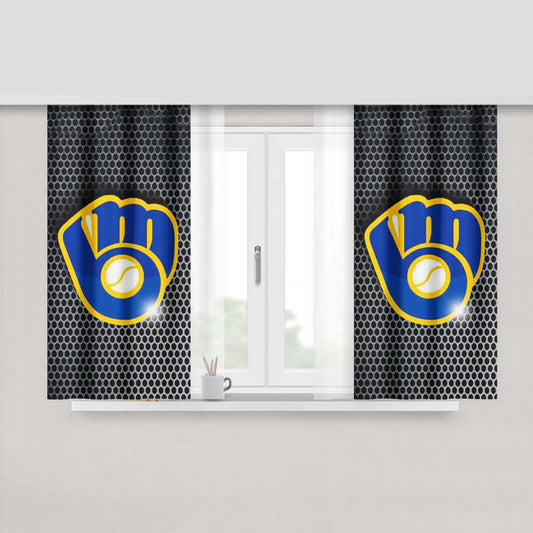 Yankees Newyork Glowing Peach Skin Window Curtains