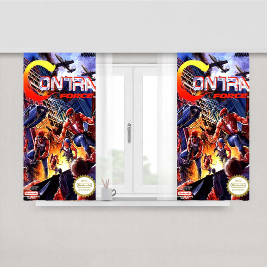 Nes Contra Force 90 Game Peach Skin Window Curtains