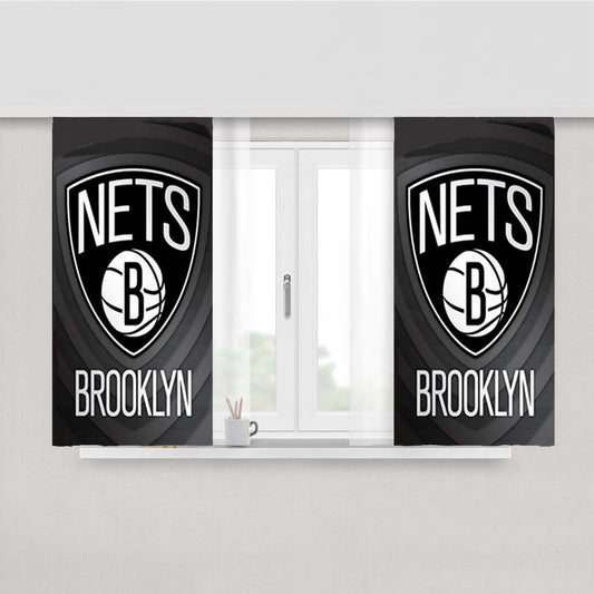 Nets Brooklyn Peach Skin Window Curtains