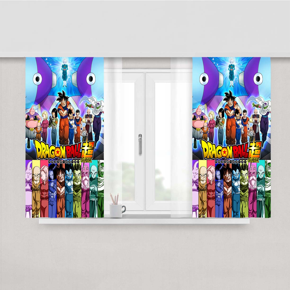 New Dragon Ball Super Arc Peach Skin Window Curtains