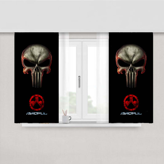 New Magpul Punisher Logo Black Peach Skin Window Curtains