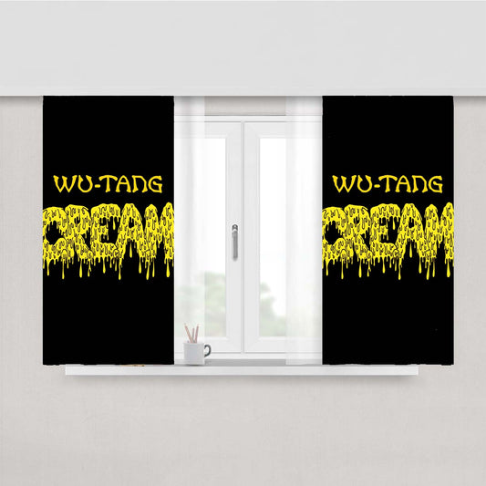 New Wu Tang Cream Logo Peach Skin Window Curtains