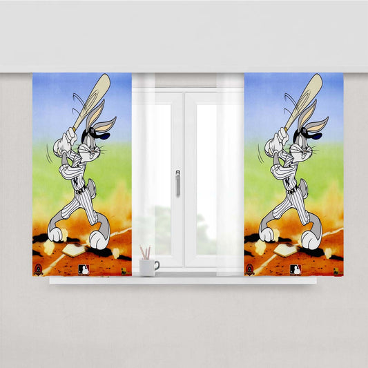 New York Yankees Bugs Bunny Peach Skin Window Curtains