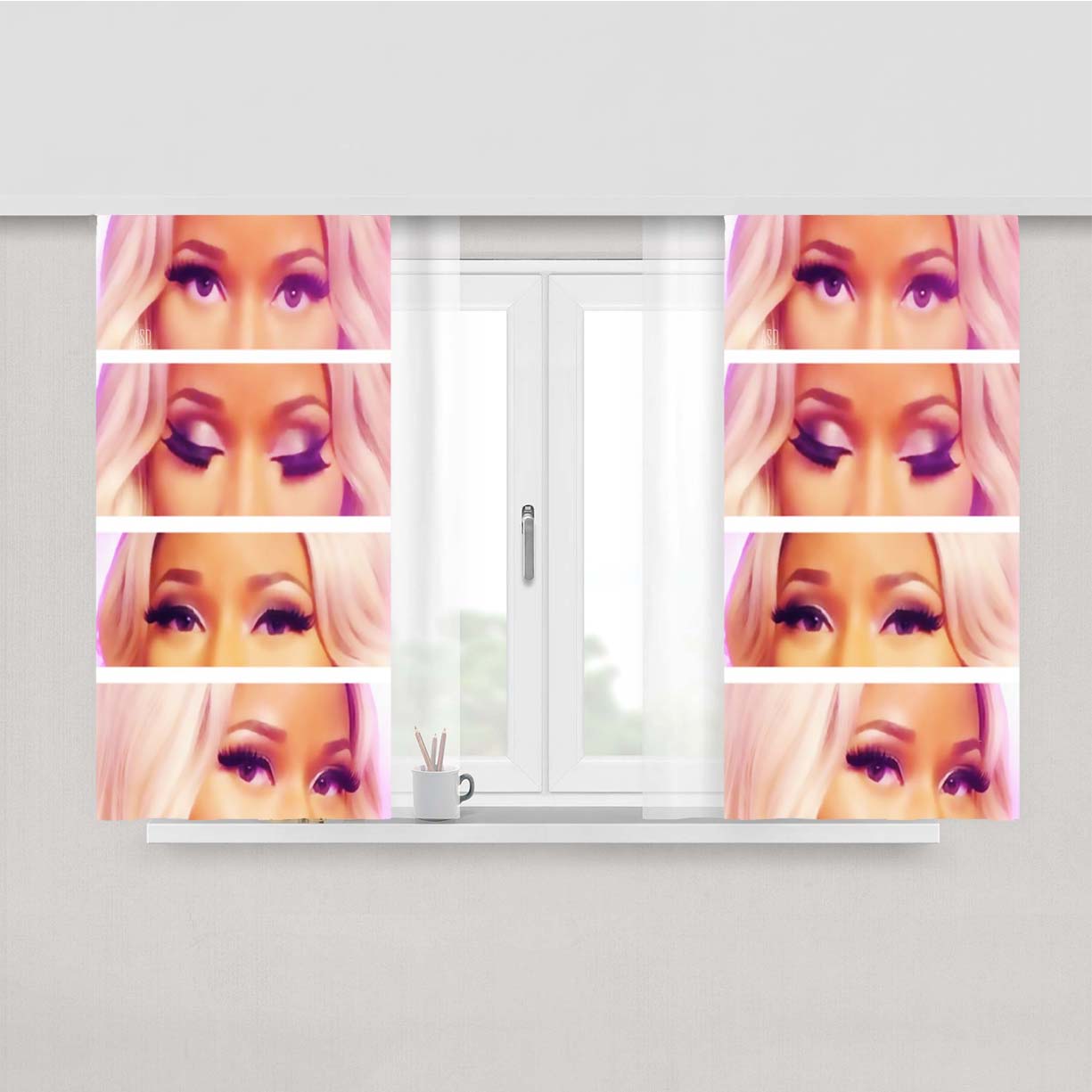 Nicki Minaj Peach Skin Window Curtains
