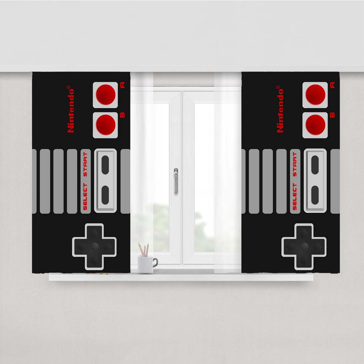 Nintendo Nes Controller Peach Skin Window Curtains