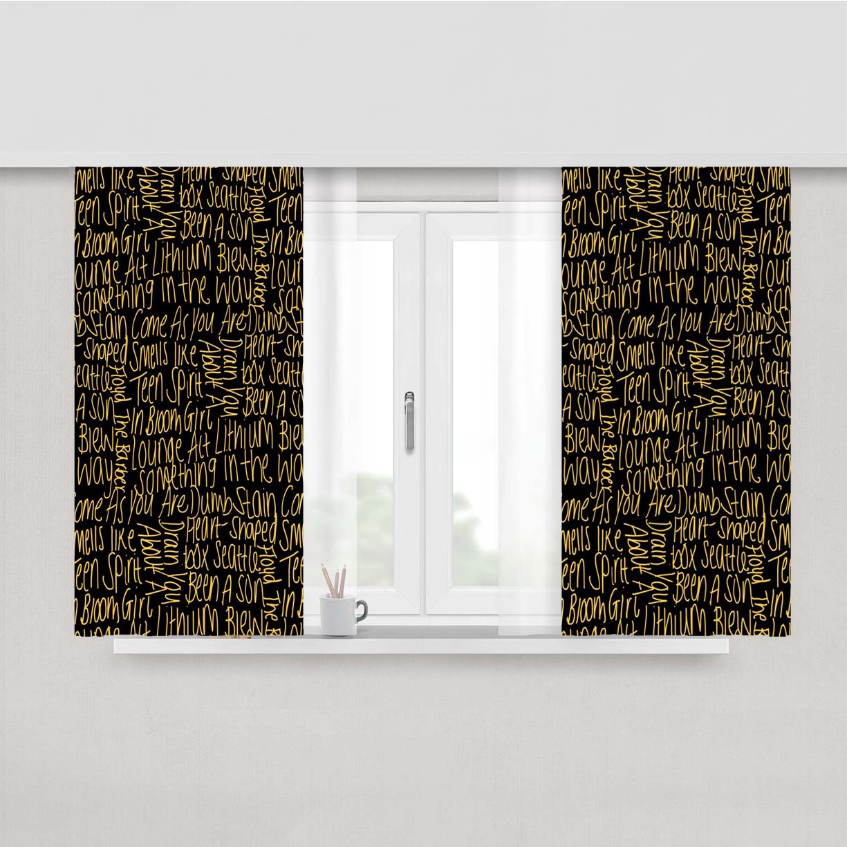Nirvana Lyrics Song Peach Skin Window Curtains