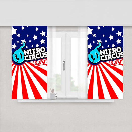 Nitro Circus Action Sport Pastrana Peach Skin Window Curtains