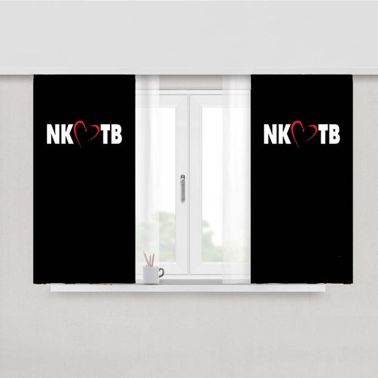 Nkotb Heart Logo Inspired Peach Skin Window Curtains