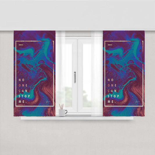 No One Can Stop Me Peach Skin Window Curtains
