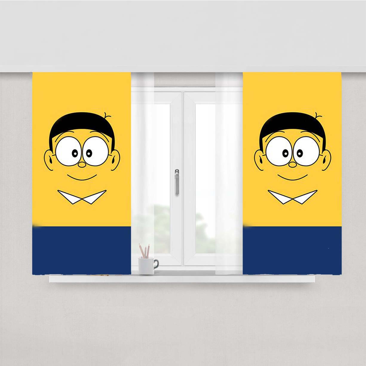 Nobita Minimalist Peach Skin Window Curtains