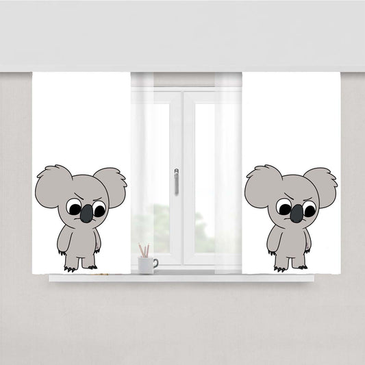 Nom We Bare Bears Koala Peach Skin Window Curtains