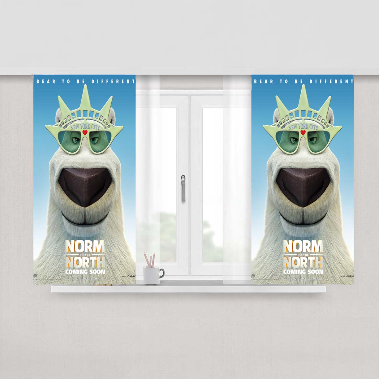 Norm O The North Peach Skin Window Curtains