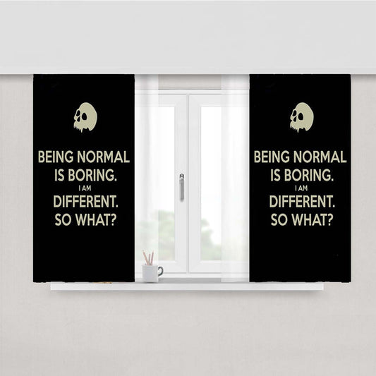 Normal Is Boring Quotes Peach Skin Window Curtains