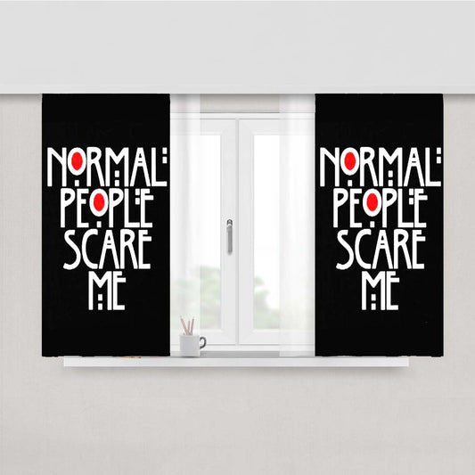 Normal People Scare Me Peach Skin Window Curtains