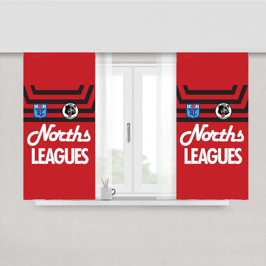 North Sydney Bears Retro Jersey Peach Skin Window Curtains