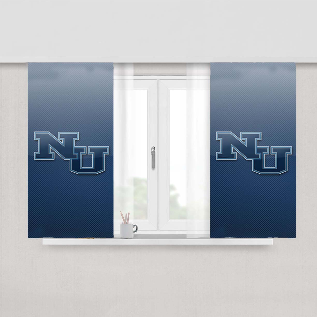 Northwood Timberwolves Icon Peach Skin Window Curtains