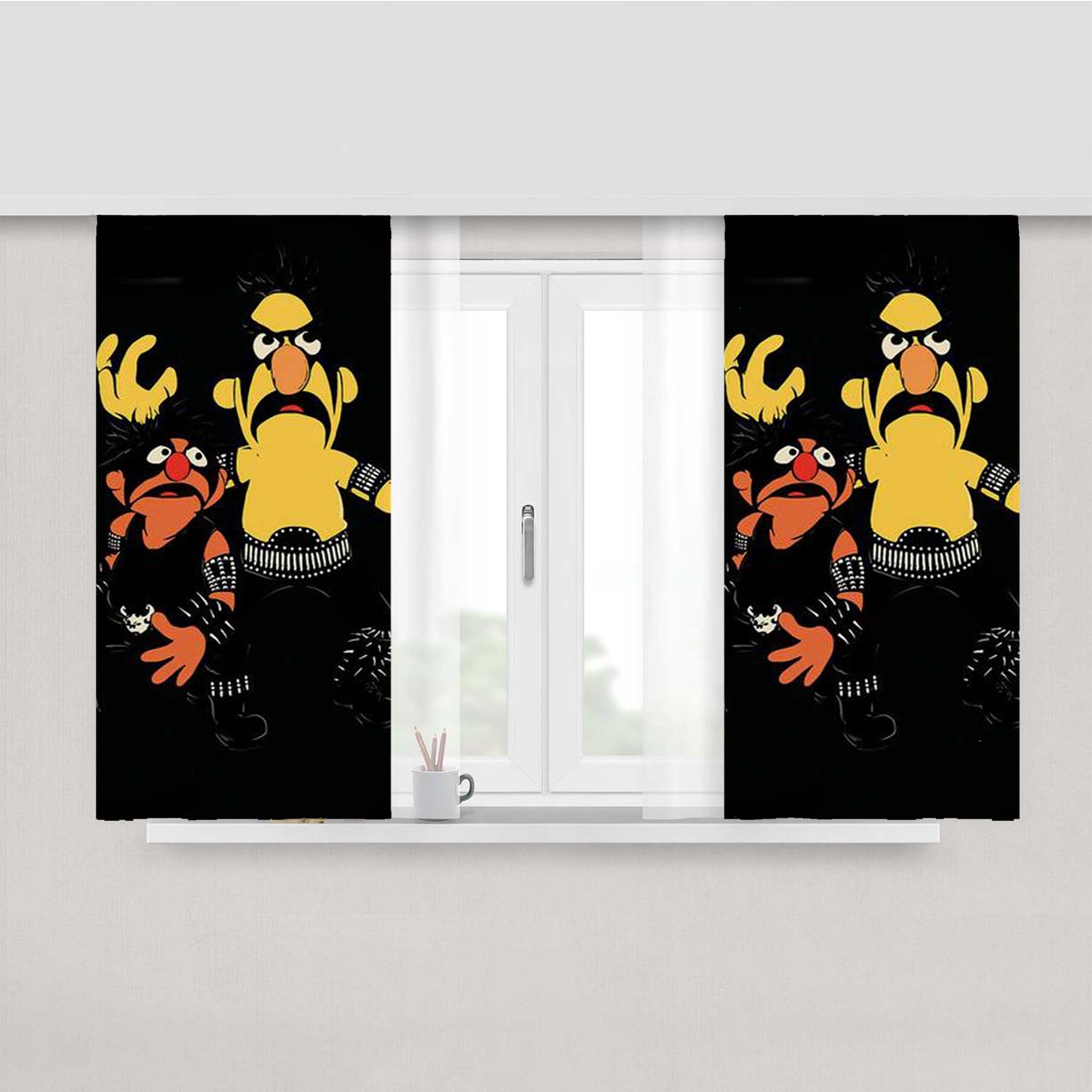 Norwegian Street Peach Skin Window Curtains