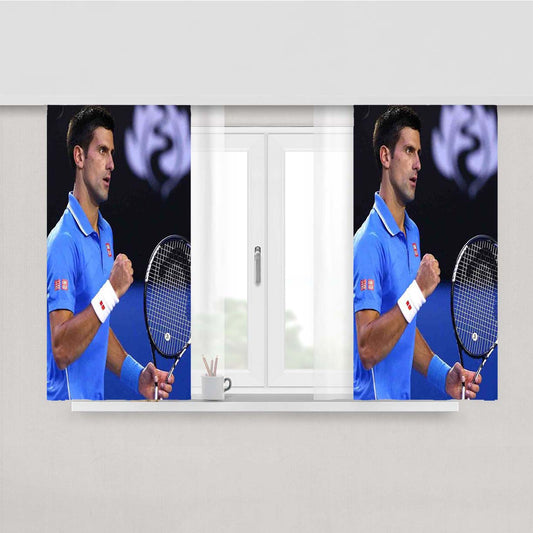 Novak Djokovic Peach Skin Window Curtains