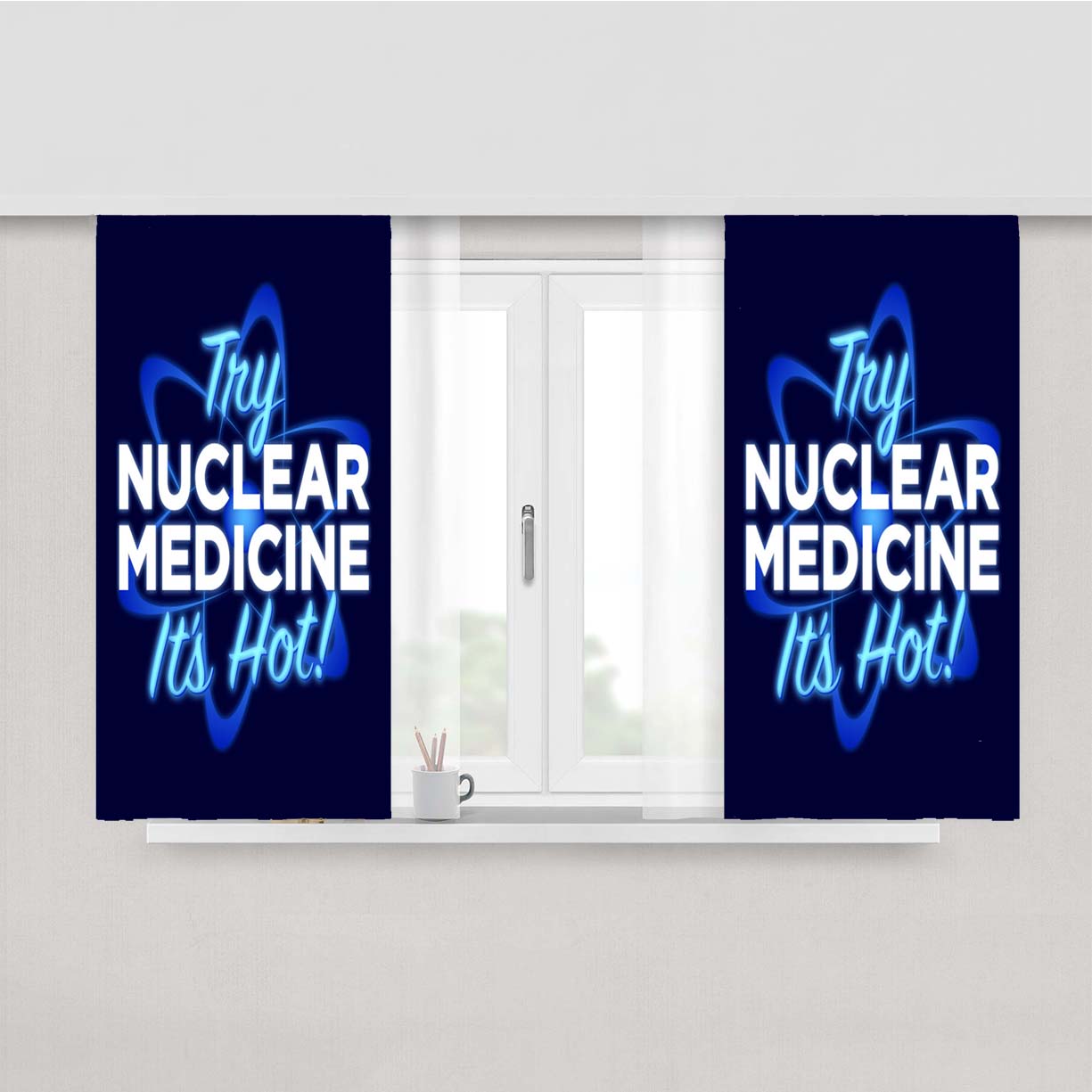 Nuclear Medicine Peach Skin Window Curtains