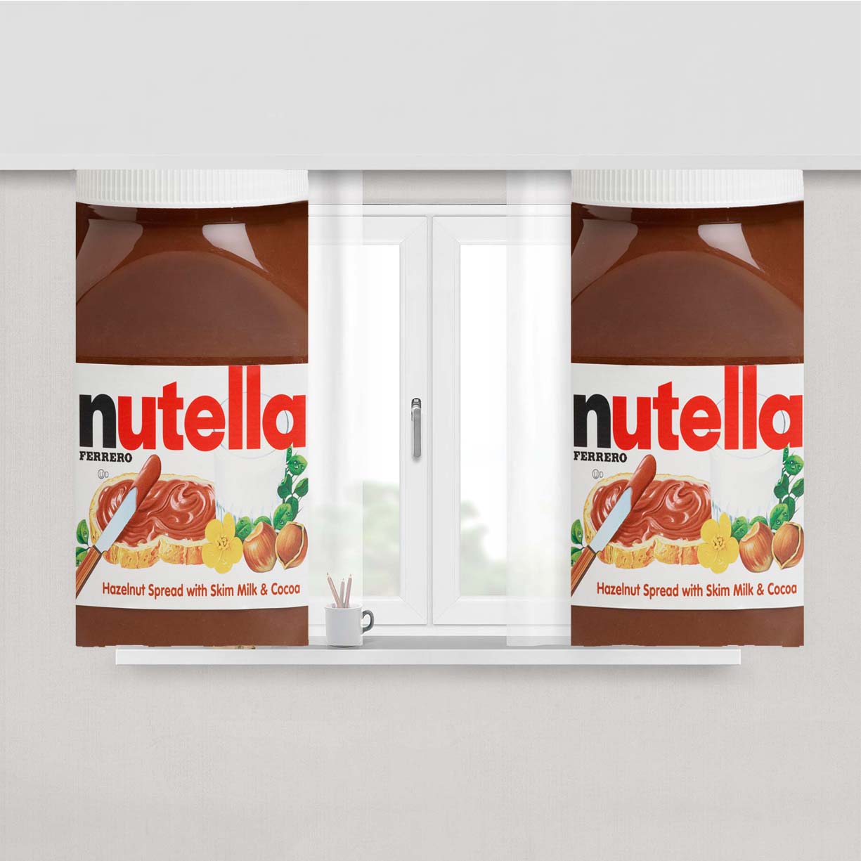 Nutella Peach Skin Window Curtains
