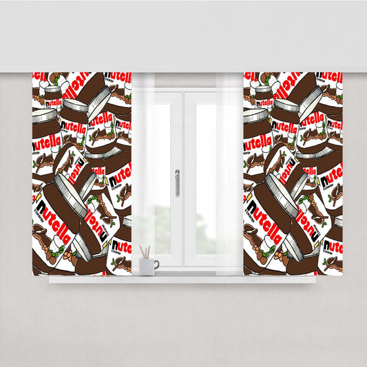 Nutella Wallpaper Peach Skin Window Curtains