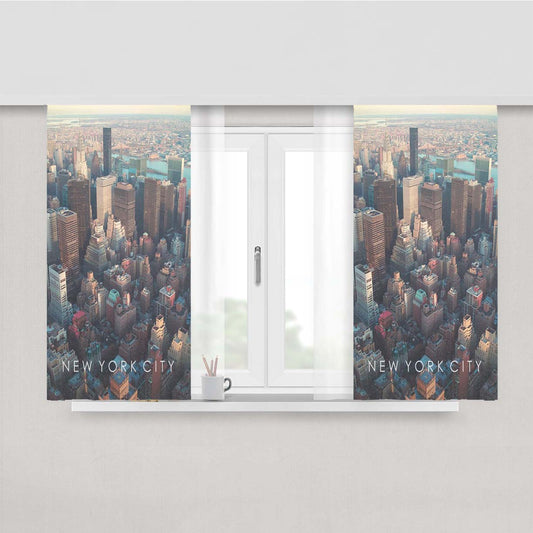 Ny Empire State Building Peach Skin Window Curtains