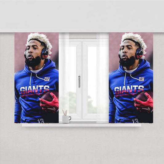 Ny Giants Odell Beckham Jr Peach Skin Window Curtains