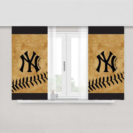 Ny Yankees Rough Vintage Peach Skin Window Curtains