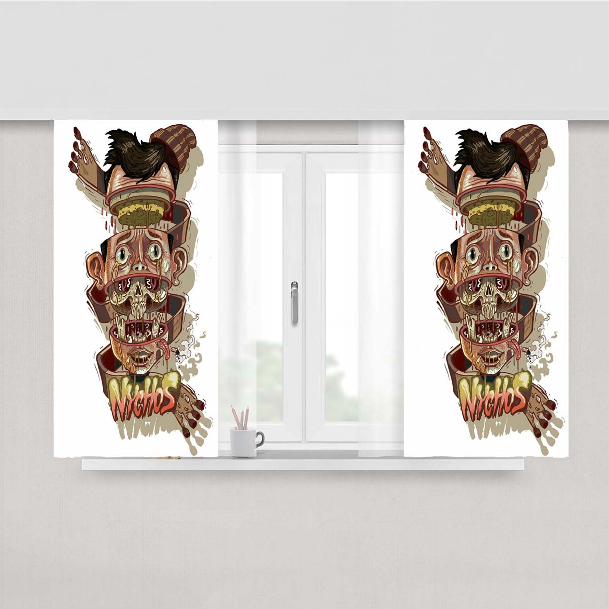 Nychos Peach Skin Window Curtains