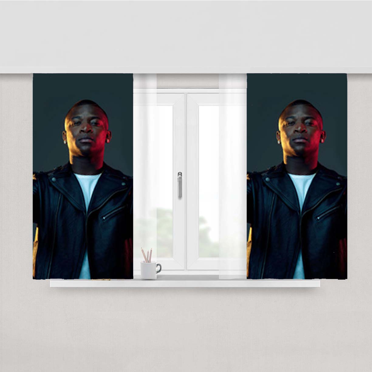 O T Genasis Coco Peach Skin Window Curtains